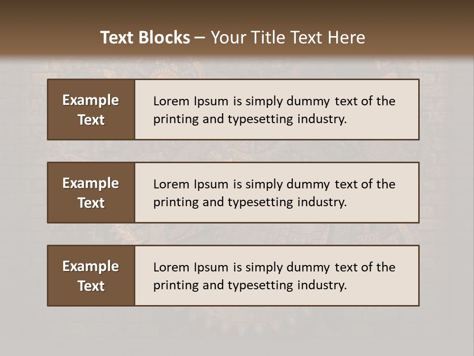 Bricks Rusted Checkered PowerPoint Template