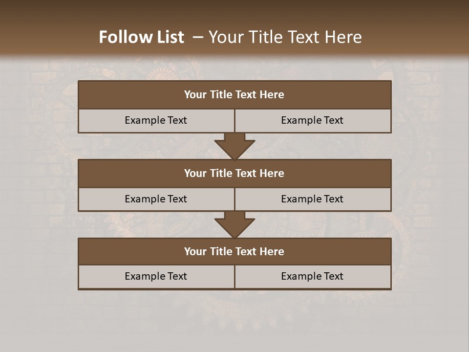 Bricks Rusted Checkered PowerPoint Template