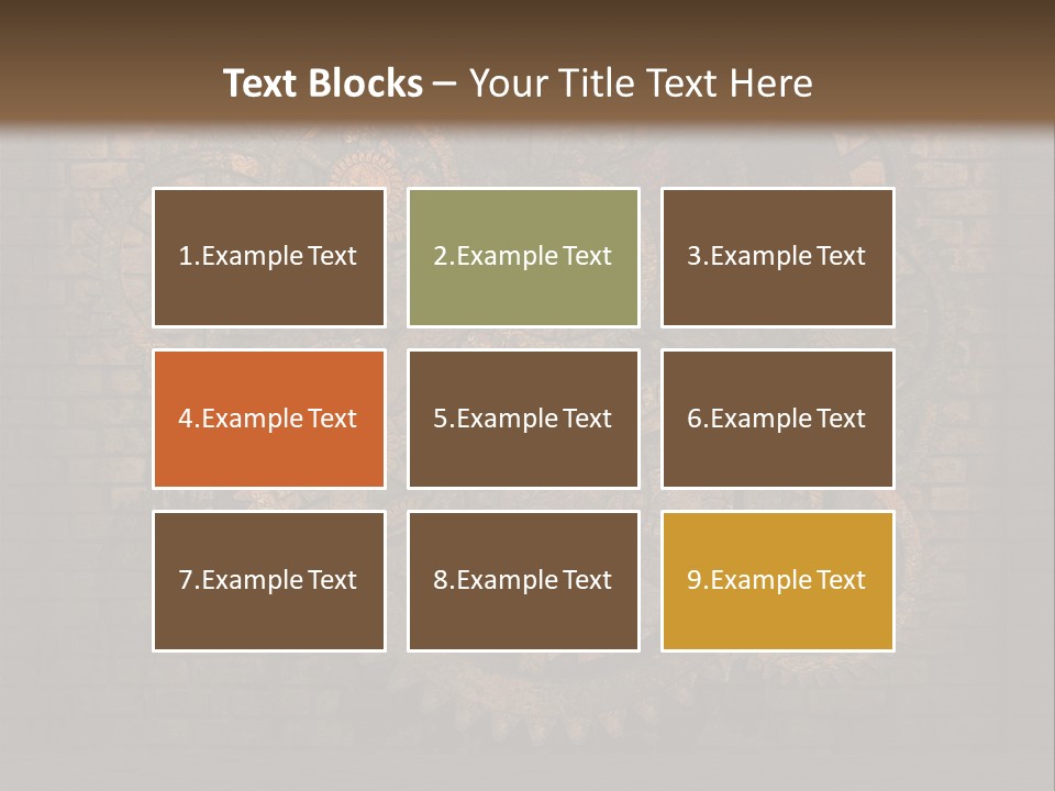 Bricks Rusted Checkered PowerPoint Template