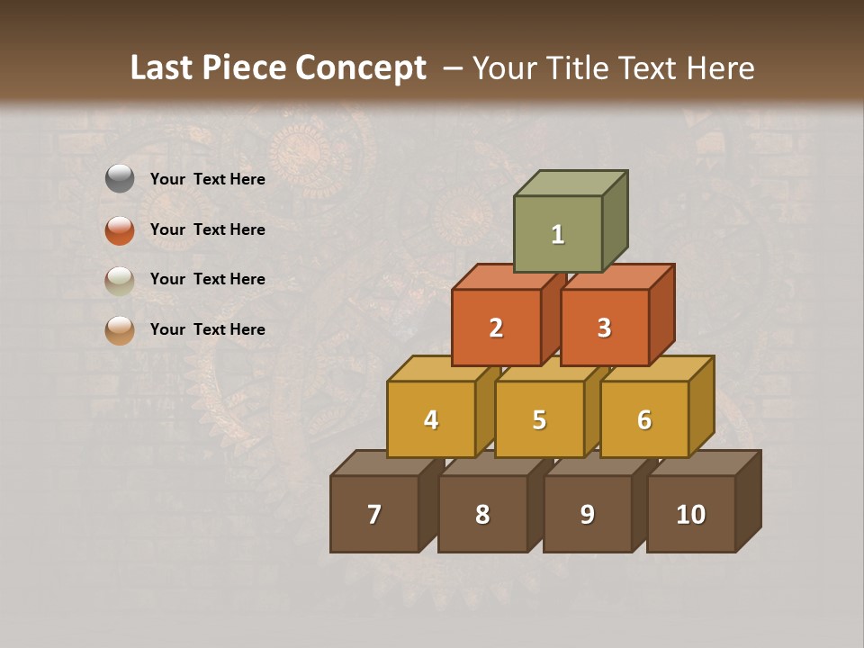 Bricks Rusted Checkered PowerPoint Template