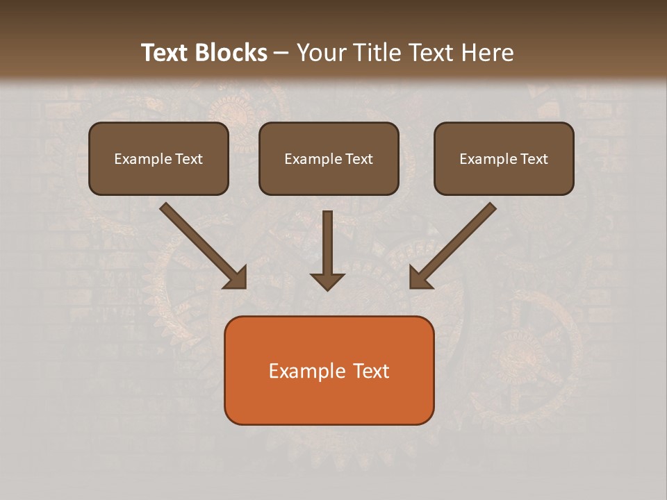 Bricks Rusted Checkered PowerPoint Template