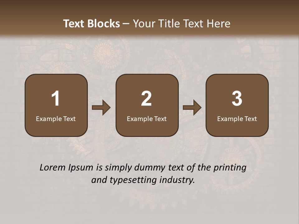 Bricks Rusted Checkered PowerPoint Template