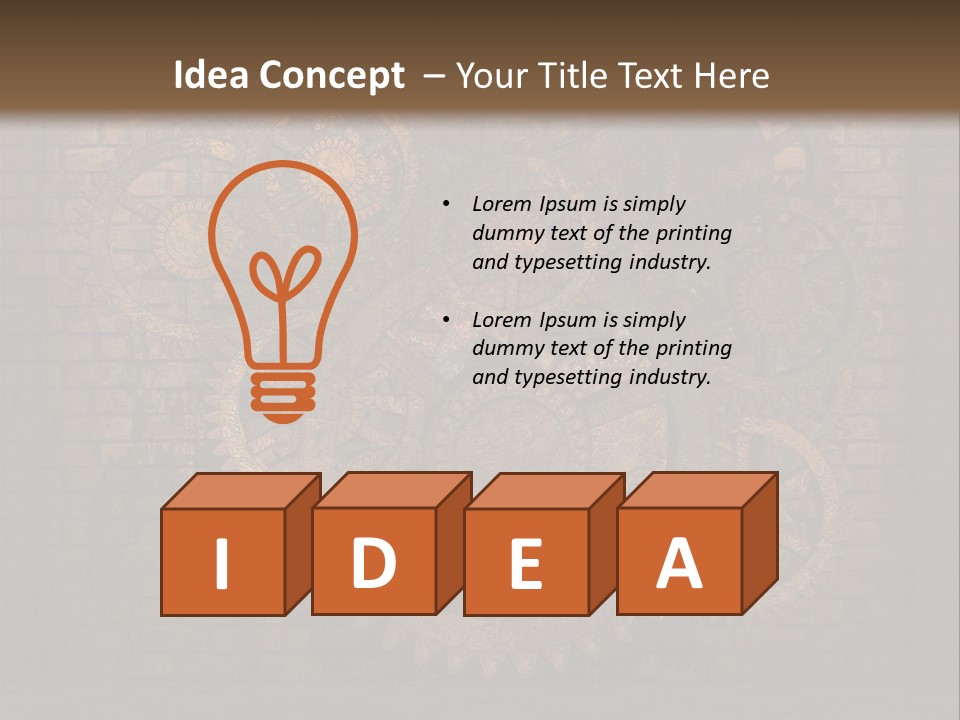 Bricks Rusted Checkered PowerPoint Template