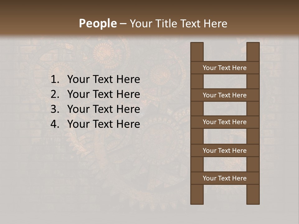 Bricks Rusted Checkered PowerPoint Template