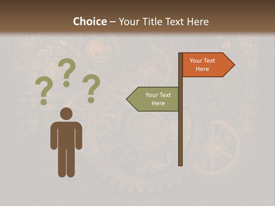 Bricks Rusted Checkered PowerPoint Template