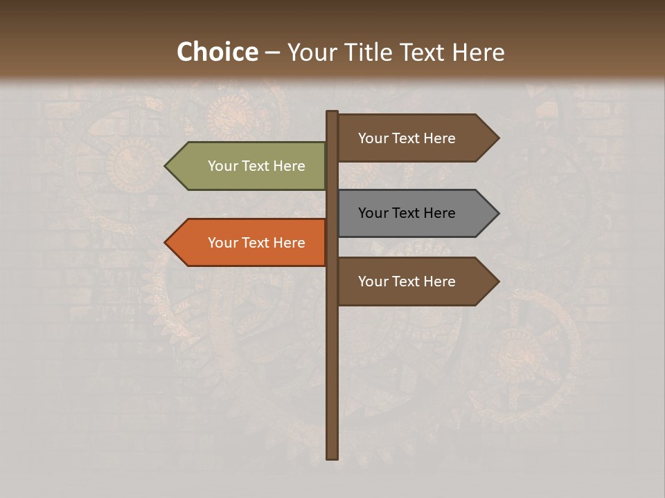 Bricks Rusted Checkered PowerPoint Template