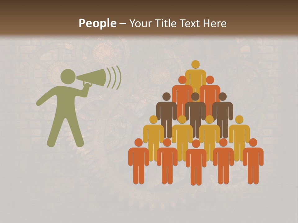 Bricks Rusted Checkered PowerPoint Template