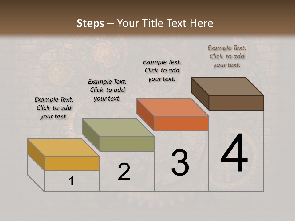 Bricks Rusted Checkered PowerPoint Template