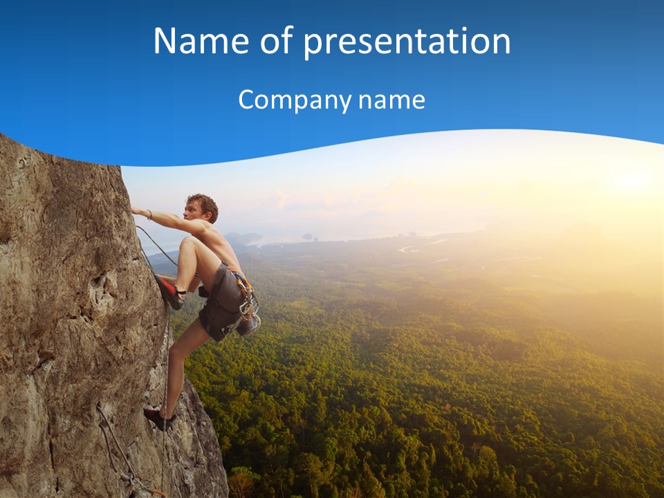 Explore Height Rope PowerPoint Template