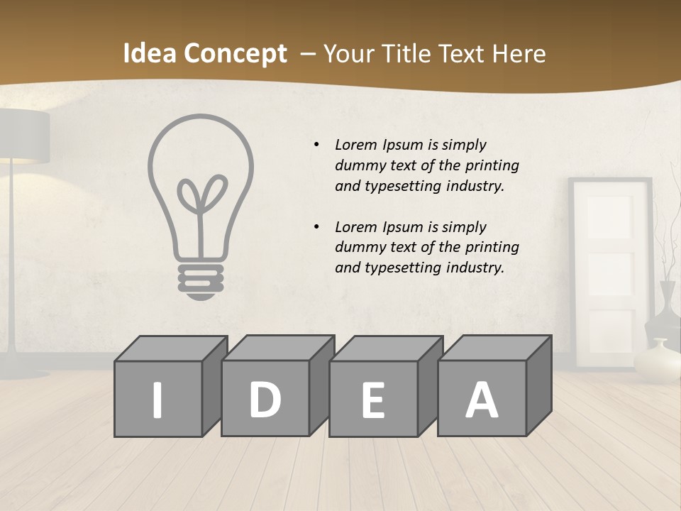 Modern Lounge Home PowerPoint Template