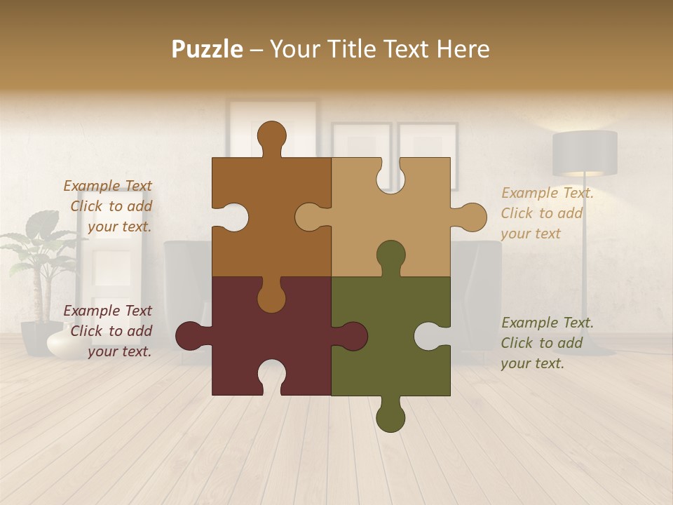 Furniture Parquet Wall PowerPoint Template