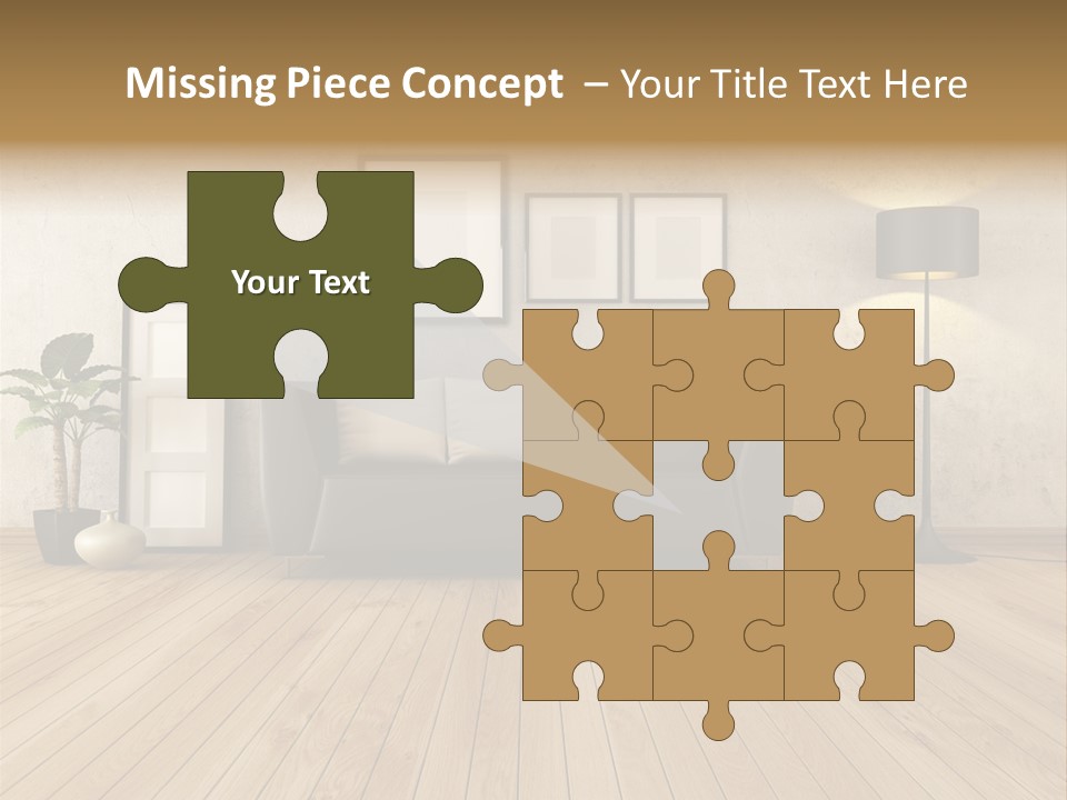 Furniture Parquet Wall PowerPoint Template