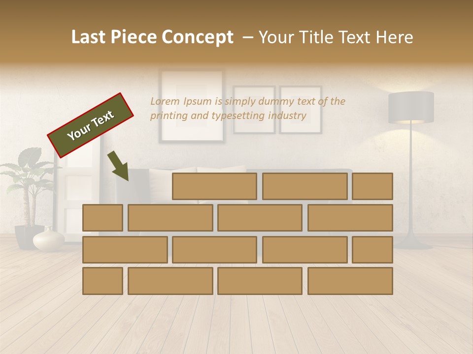 Furniture Parquet Wall PowerPoint Template