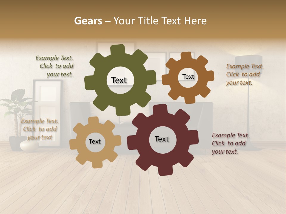 Furniture Parquet Wall PowerPoint Template