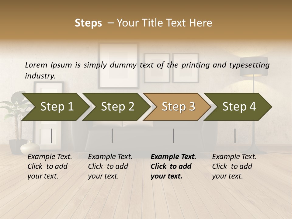 Furniture Parquet Wall PowerPoint Template
