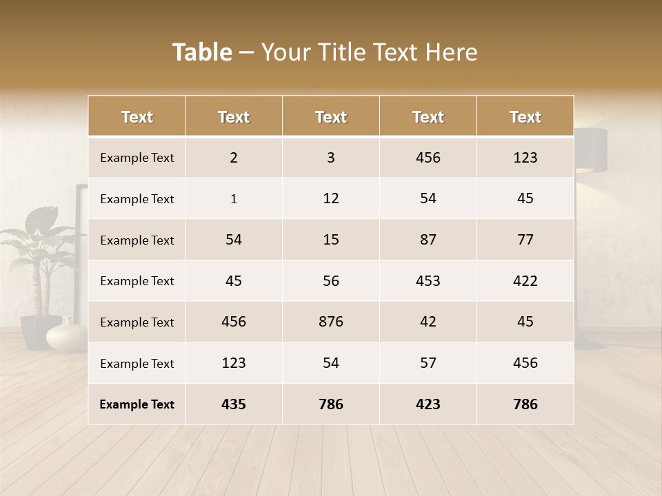 Furniture Parquet Wall PowerPoint Template