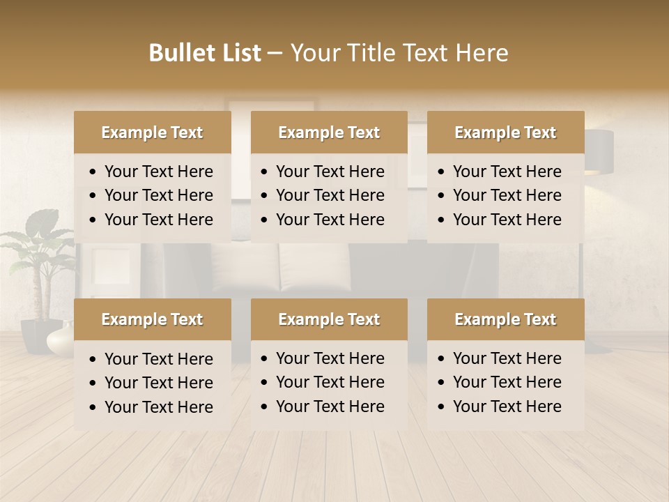 Furniture Parquet Wall PowerPoint Template