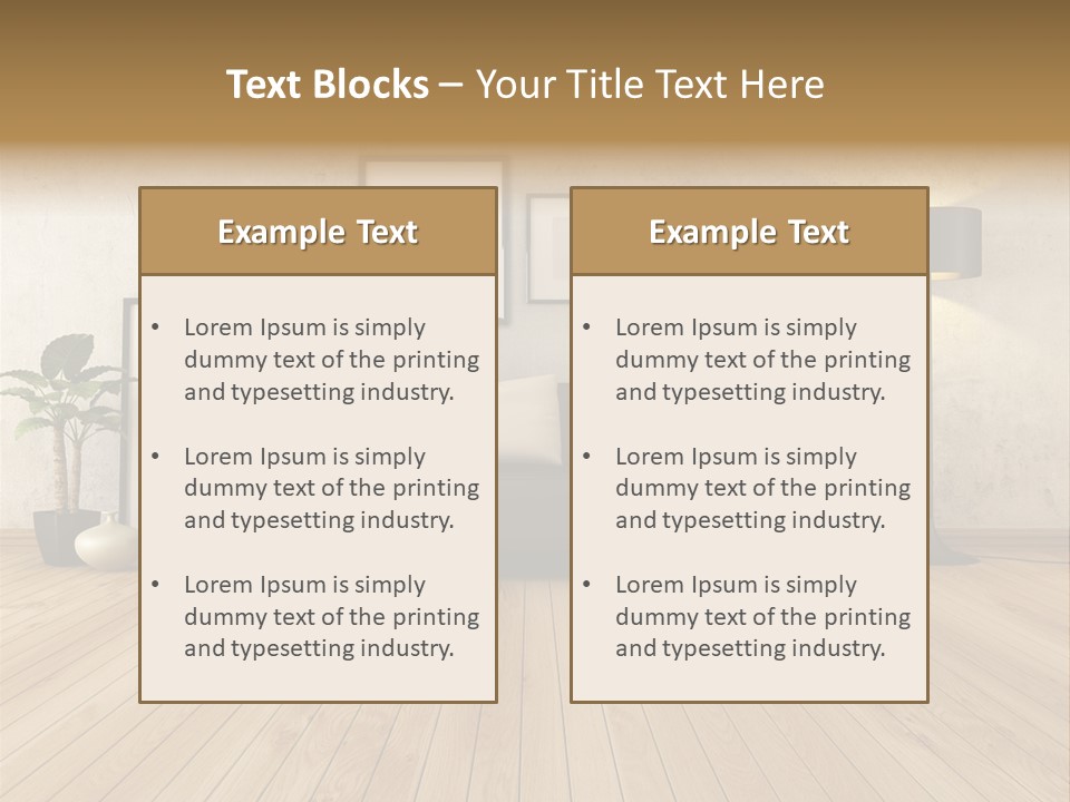 Furniture Parquet Wall PowerPoint Template
