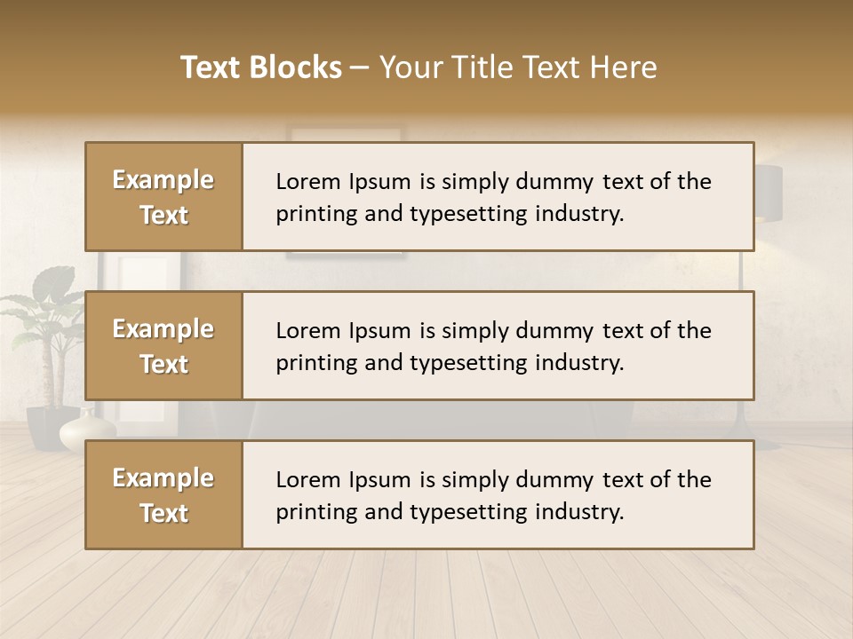 Furniture Parquet Wall PowerPoint Template