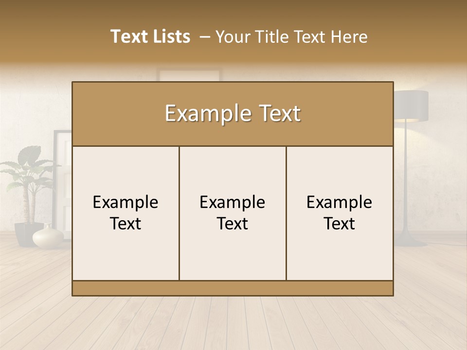 Furniture Parquet Wall PowerPoint Template