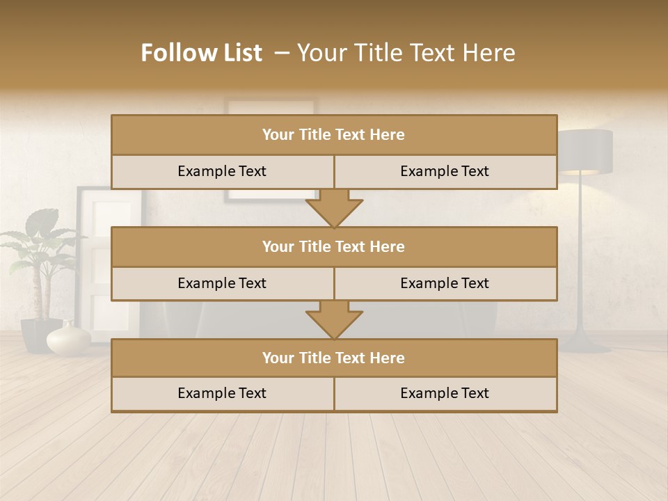 Furniture Parquet Wall PowerPoint Template