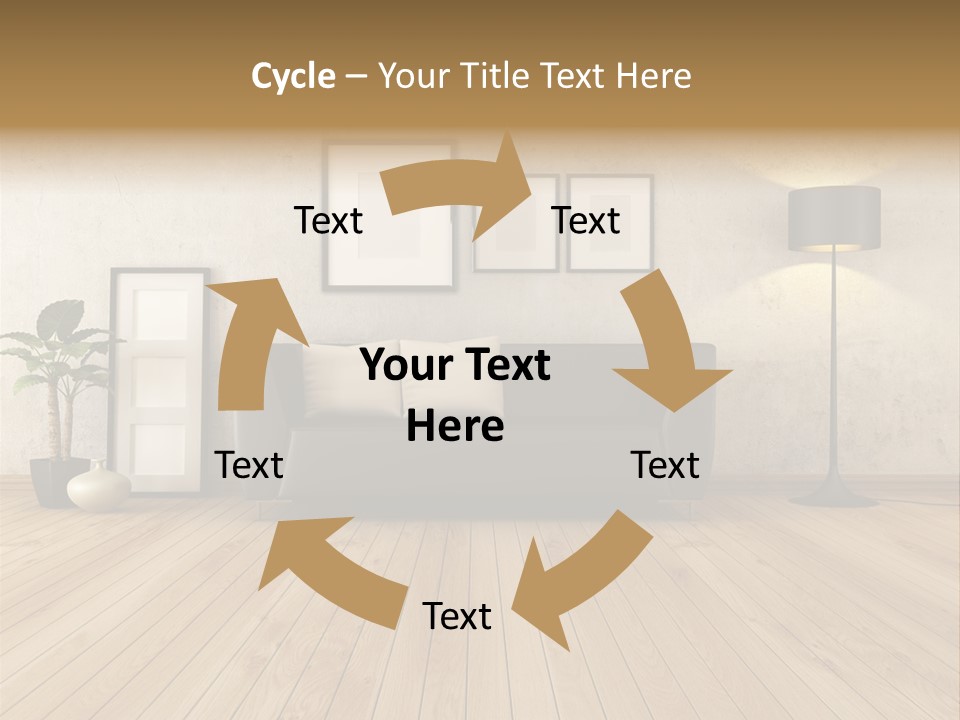 Furniture Parquet Wall PowerPoint Template