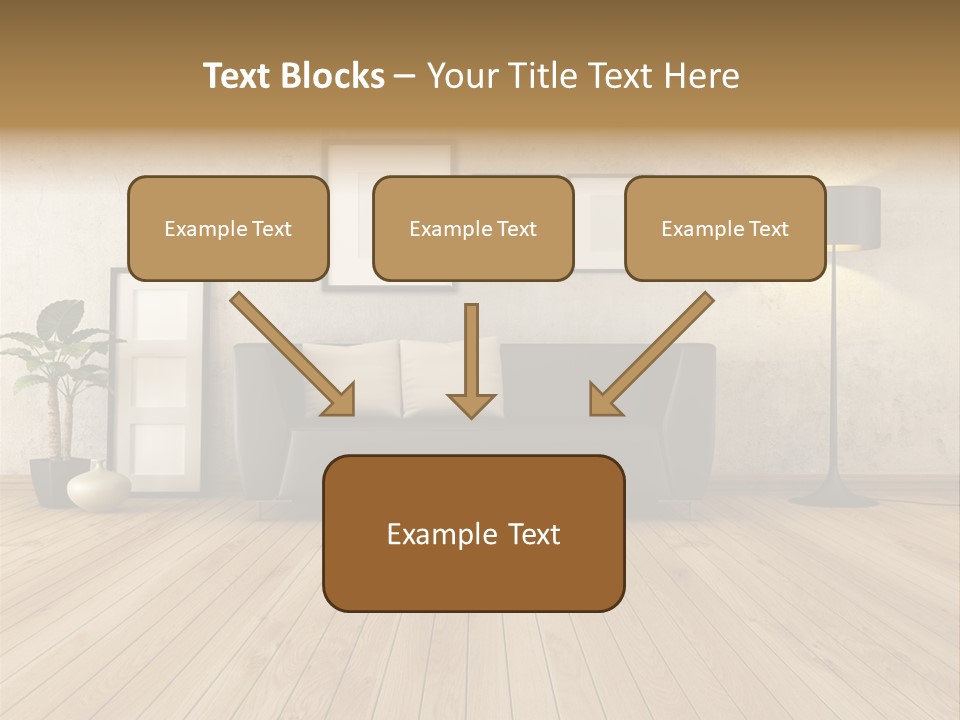 Furniture Parquet Wall PowerPoint Template