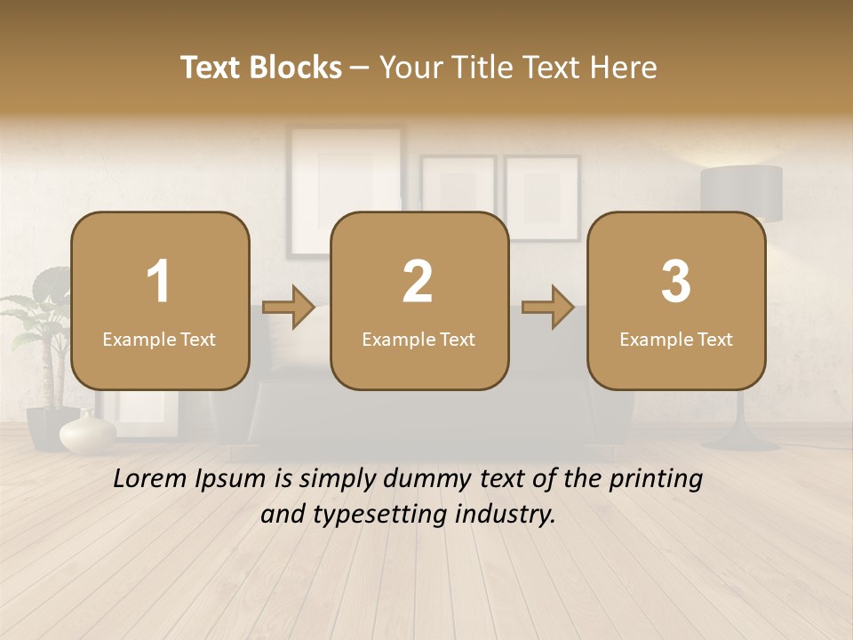 Furniture Parquet Wall PowerPoint Template