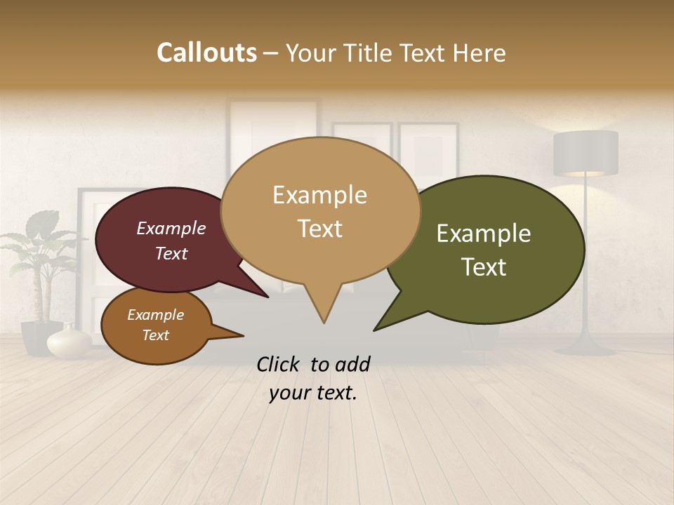 Furniture Parquet Wall PowerPoint Template