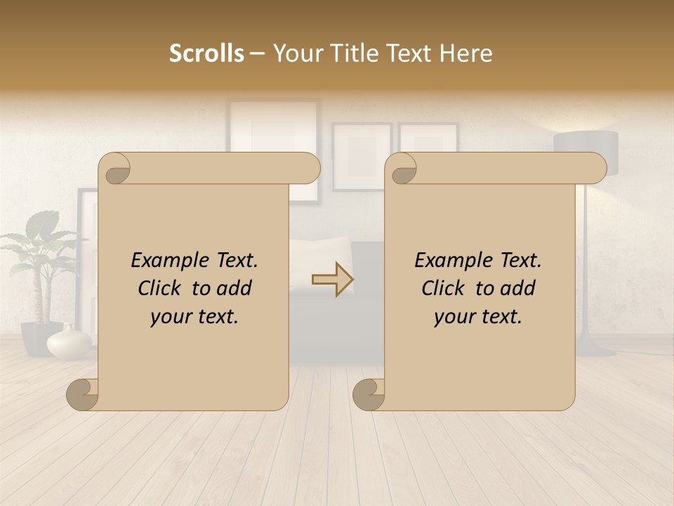 Furniture Parquet Wall PowerPoint Template
