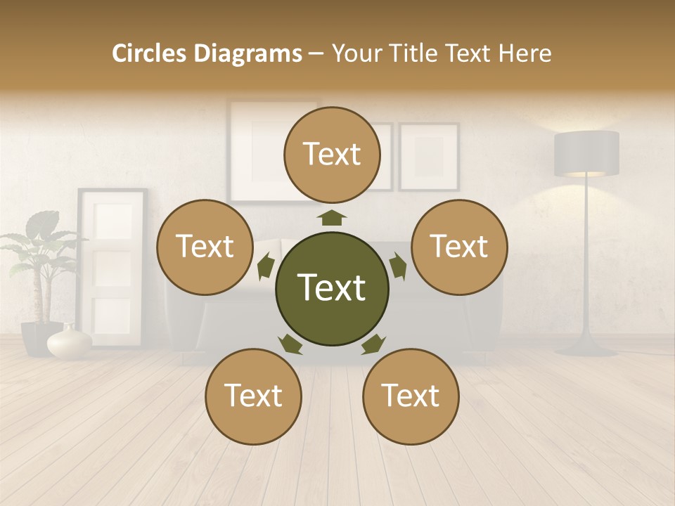 Furniture Parquet Wall PowerPoint Template