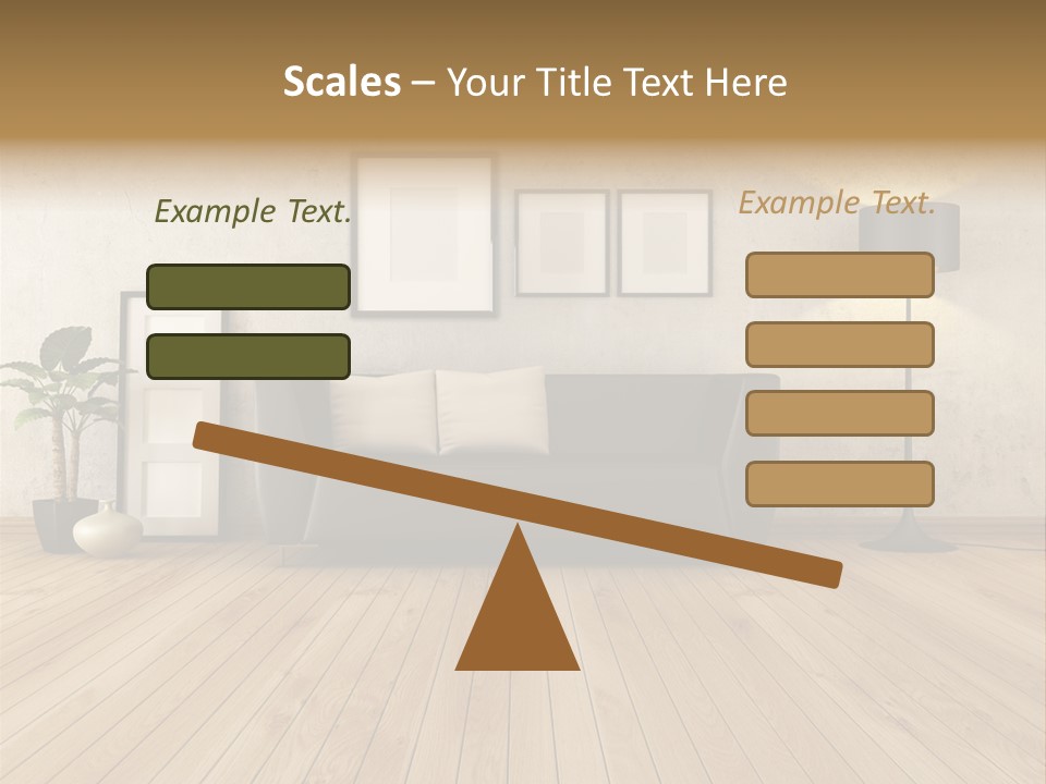 Furniture Parquet Wall PowerPoint Template
