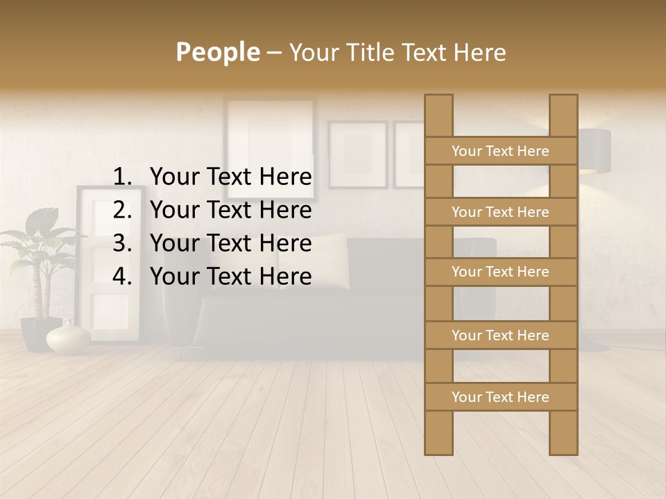 Furniture Parquet Wall PowerPoint Template