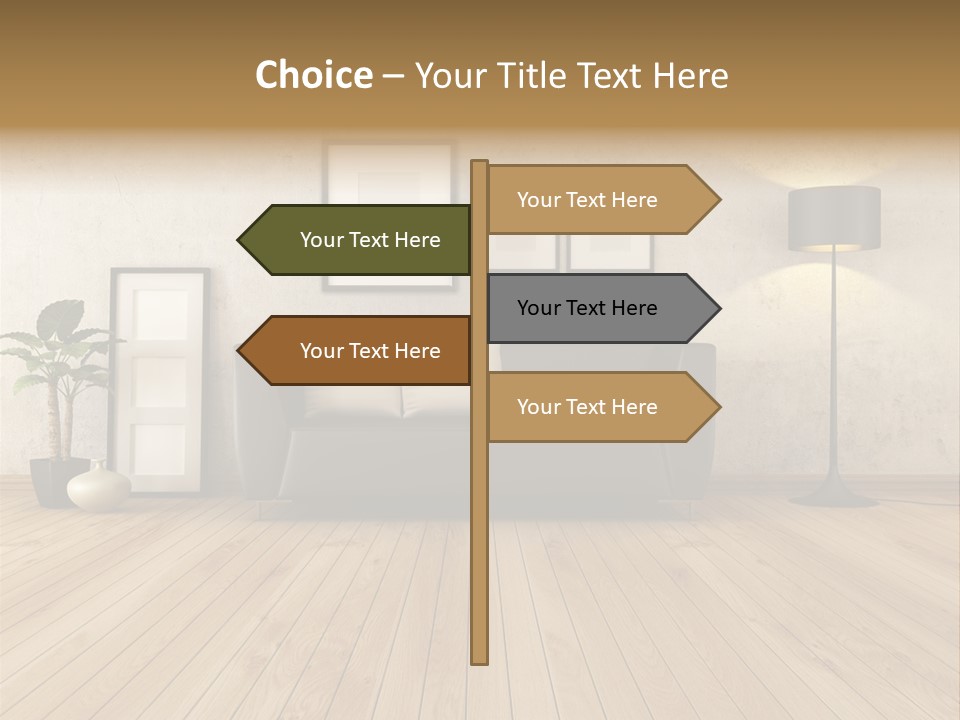 Furniture Parquet Wall PowerPoint Template