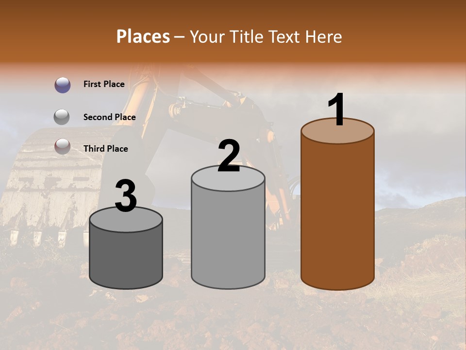 Tractor Ground Scoop PowerPoint Template