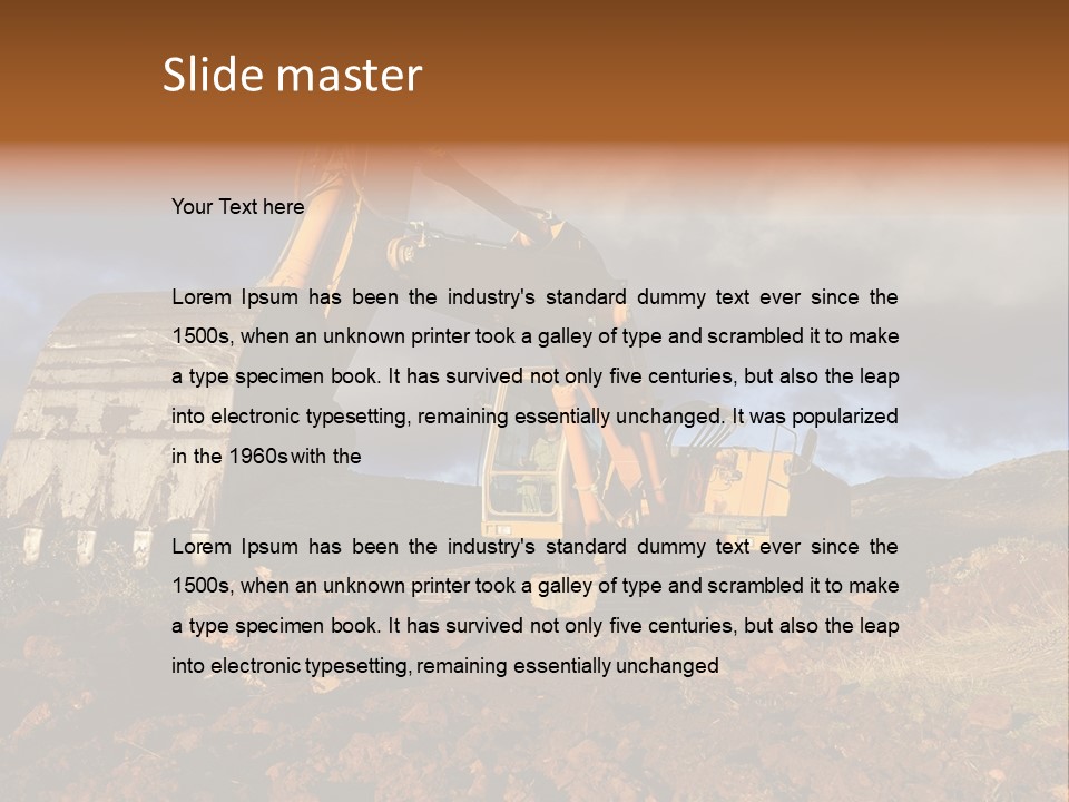 Tractor Ground Scoop PowerPoint Template