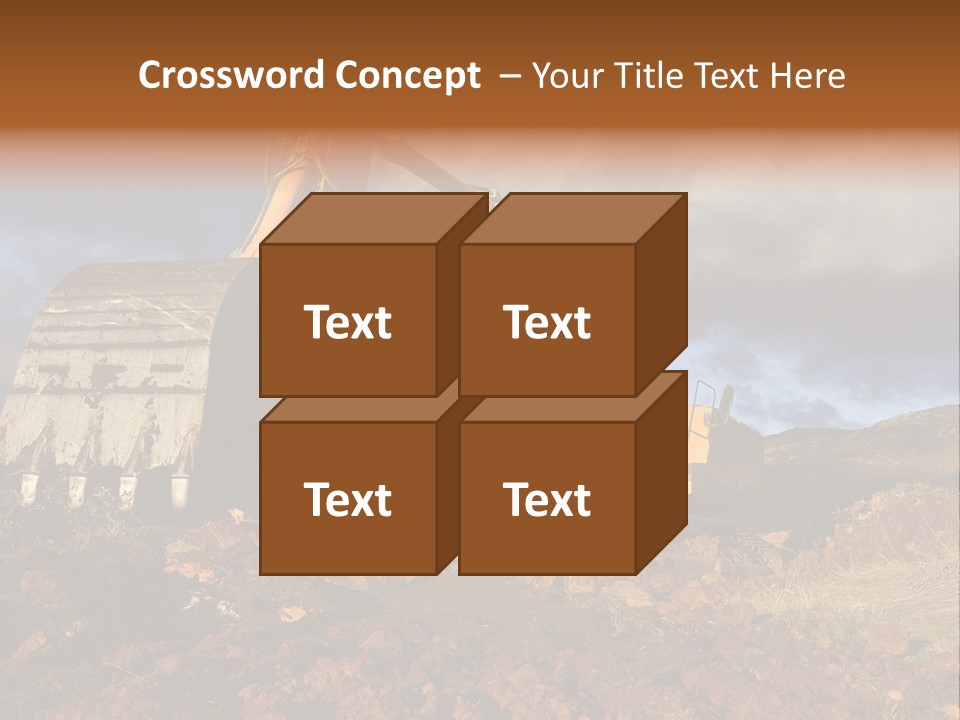 Tractor Ground Scoop PowerPoint Template