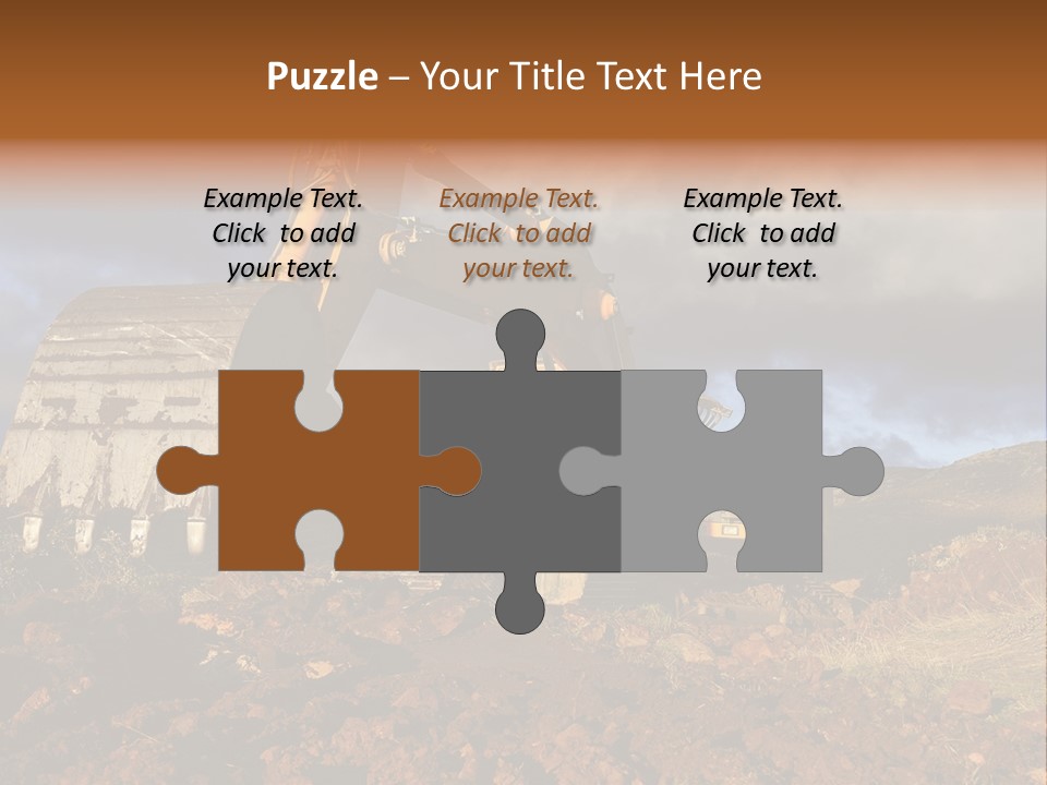 Tractor Ground Scoop PowerPoint Template