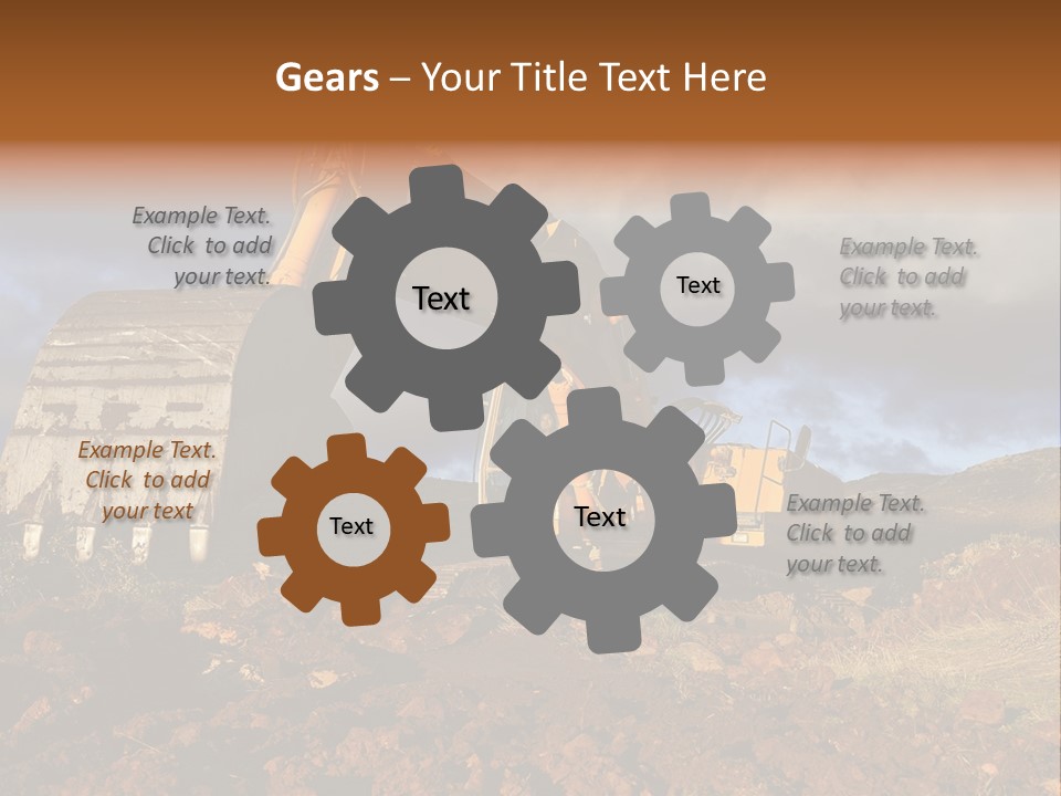 Tractor Ground Scoop PowerPoint Template