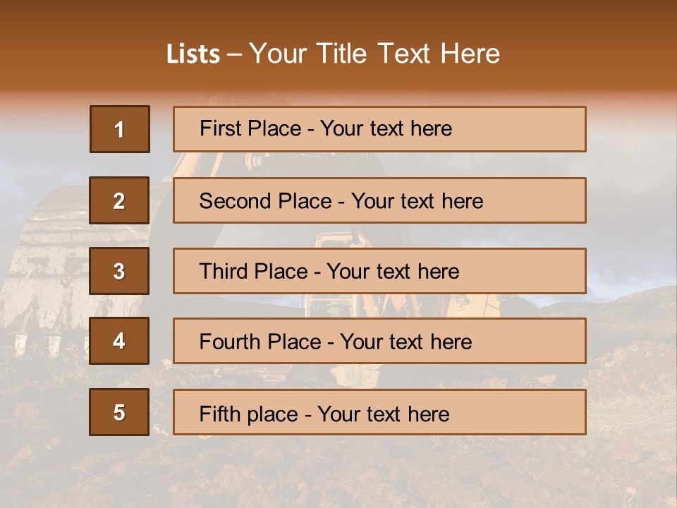 Tractor Ground Scoop PowerPoint Template
