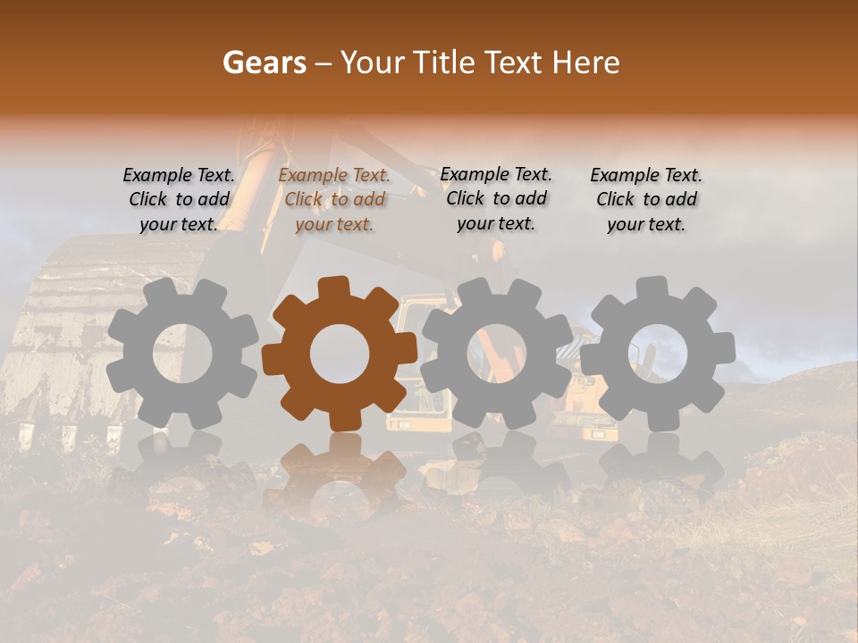 Tractor Ground Scoop PowerPoint Template