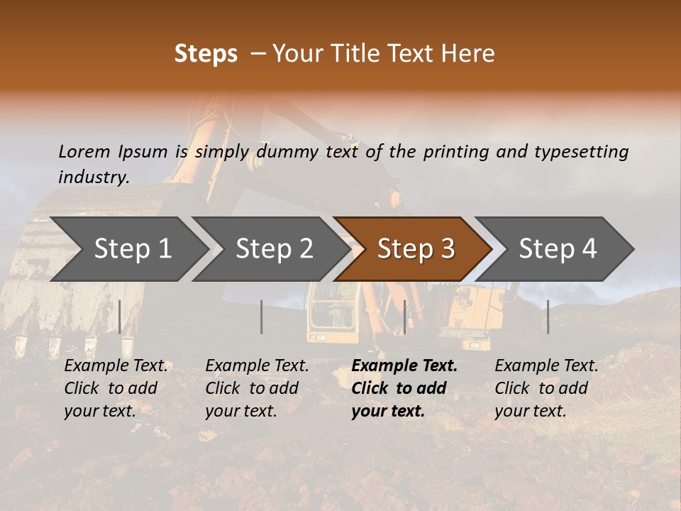 Tractor Ground Scoop PowerPoint Template