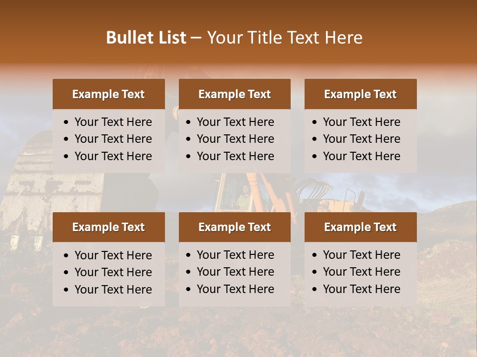 Tractor Ground Scoop PowerPoint Template