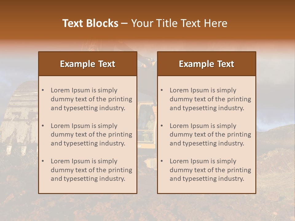 Tractor Ground Scoop PowerPoint Template