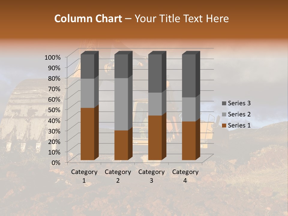 Tractor Ground Scoop PowerPoint Template