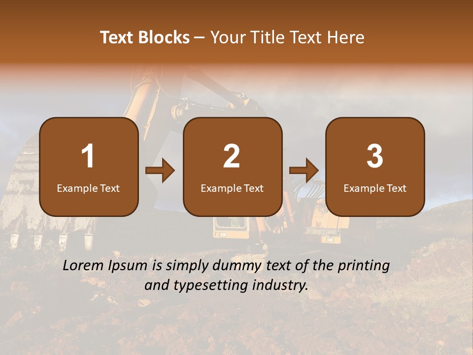 Tractor Ground Scoop PowerPoint Template