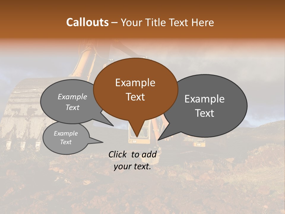 Tractor Ground Scoop PowerPoint Template