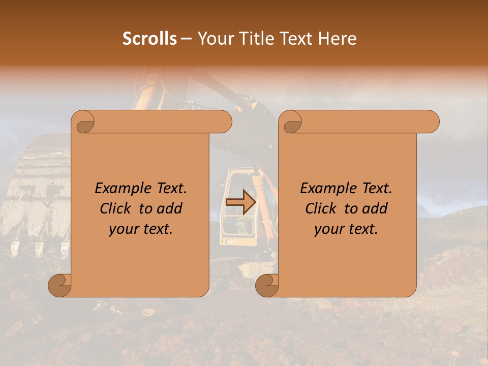Tractor Ground Scoop PowerPoint Template