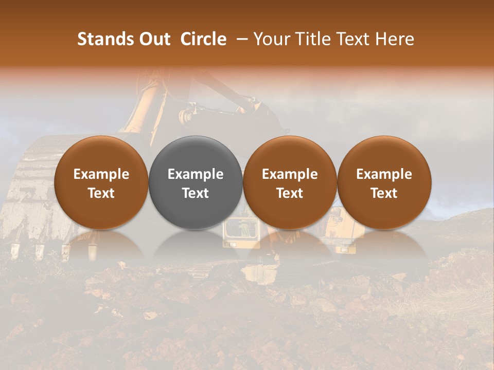 Tractor Ground Scoop PowerPoint Template
