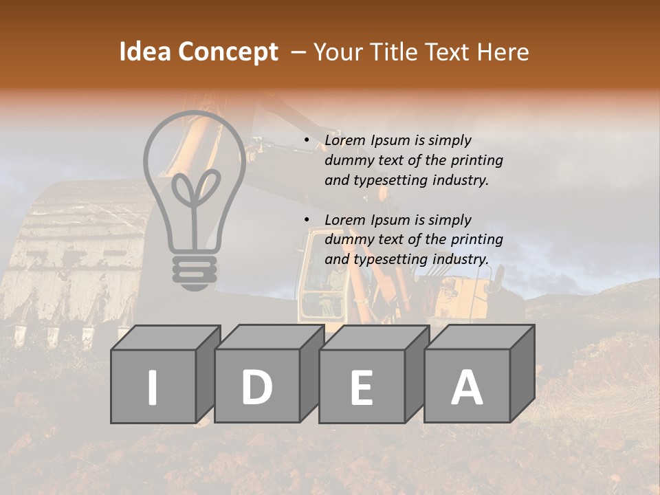 Tractor Ground Scoop PowerPoint Template